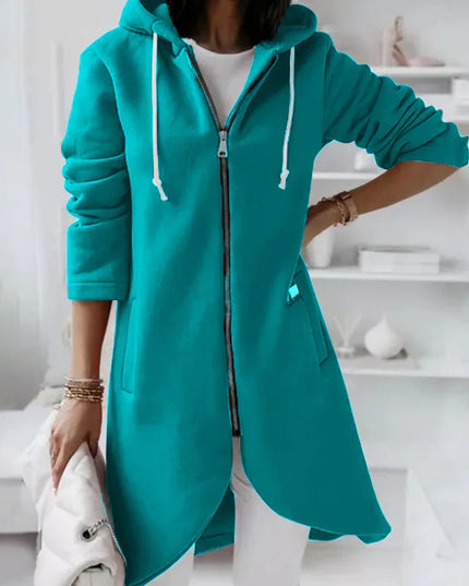 Women Causal Winter Overcoat Female Plus Sizes Hooded Pocket Cap Coat Outerwear Zipper Elegant  Jacket Casco Feminino
