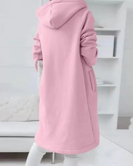 Women Causal Winter Overcoat Female Plus Sizes Hooded Pocket Cap Coat Outerwear Zipper Elegant  Jacket Casco Feminino