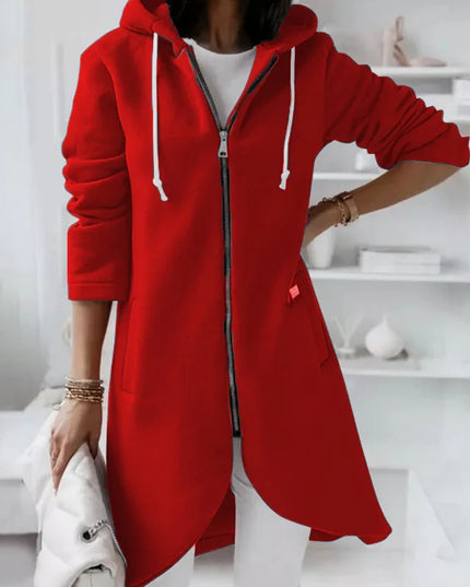 Women Causal Winter Overcoat Female Plus Sizes Hooded Pocket Cap Coat Outerwear Zipper Elegant  Jacket Casco Feminino