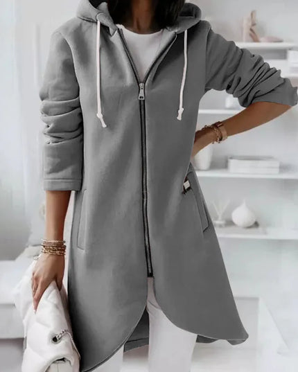 Women Causal Winter Overcoat Female Plus Sizes Hooded Pocket Cap Coat Outerwear Zipper Elegant  Jacket Casco Feminino