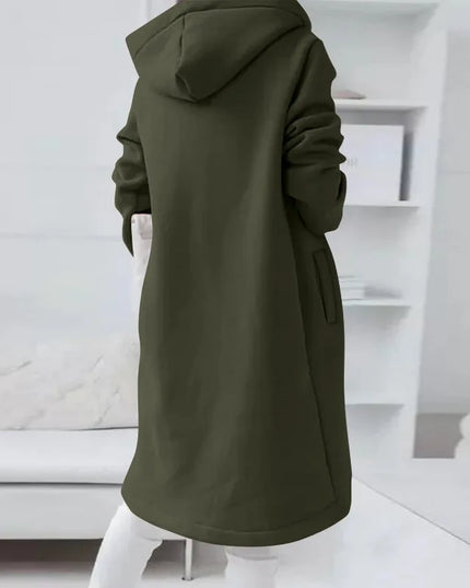 Women Causal Winter Overcoat Female Plus Sizes Hooded Pocket Cap Coat Outerwear Zipper Elegant  Jacket Casco Feminino