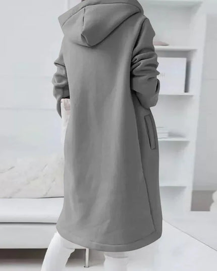 Women Causal Winter Overcoat Female Plus Sizes Hooded Pocket Cap Coat Outerwear Zipper Elegant  Jacket Casco Feminino