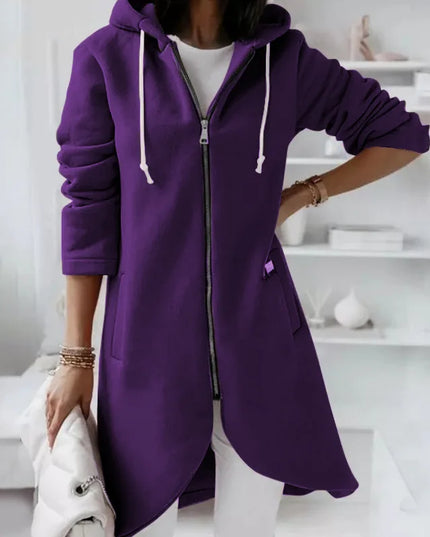Women Causal Winter Overcoat Female Plus Sizes Hooded Pocket Cap Coat Outerwear Zipper Elegant  Jacket Casco Feminino