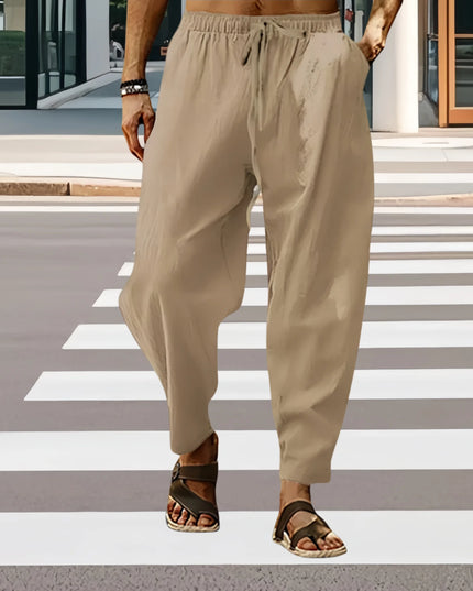 Fashion Mens Linen Wide Pants Korean Trousers Oversize Sports Streetwear Male Spring Yoga Pants Casual Men Clothing Sweatpants