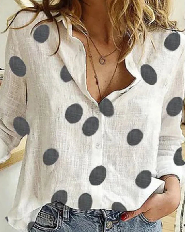 Elegant Cotton Linen Shirts Women Casual Solid Button Lapel Blouses Shirts Autumn Winter Long Sleeve Loose Tops Tunic Blusas