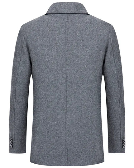 Jackets Business Casual Fleece Liner Woolen Autumn Winter Men Wool Jacket Slim Fit Thick Warm Trench Jackets Mens Brand Outwears