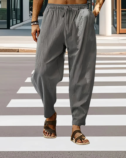 Fashion Mens Linen Wide Pants Korean Trousers Oversize Sports Streetwear Male Spring Yoga Pants Casual Men Clothing Sweatpants