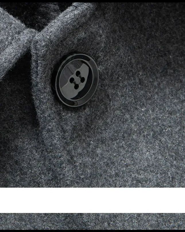 Jackets Business Casual Fleece Liner Woolen Autumn Winter Men Wool Jacket Slim Fit Thick Warm Trench Jackets Mens Brand Outwears