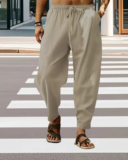 Fashion Mens Linen Wide Pants Korean Trousers Oversize Sports Streetwear Male Spring Yoga Pants Casual Men Clothing Sweatpants