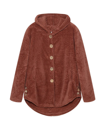 Fashion Trend Autumn and Winter Press-pleated Printed Turn-collar Long-sleeved Shirt Two-piece Furry Coat