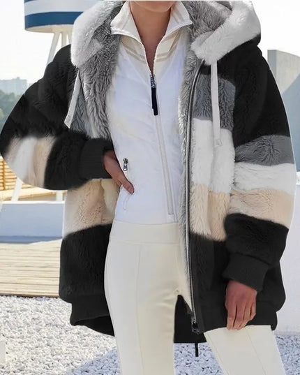 2025 Women's Warm Coats Jackets for Autumn Winter Long Jacket Warm Thick Fleece Faux Fur Coat Plush Teddy Woman Fur Coat Female