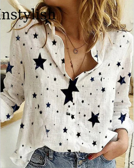 Elegant Cotton Linen Shirts Women Casual Solid Button Lapel Blouses Shirts Autumn Winter Long Sleeve Loose Tops Tunic Blusas