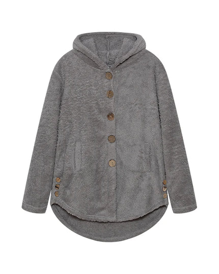 Fashion Trend Autumn and Winter Press-pleated Printed Turn-collar Long-sleeved Shirt Two-piece Furry Coat