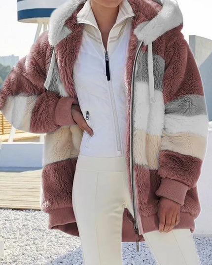 2025 Women's Warm Coats Jackets for Autumn Winter Long Jacket Warm Thick Fleece Faux Fur Coat Plush Teddy Woman Fur Coat Female