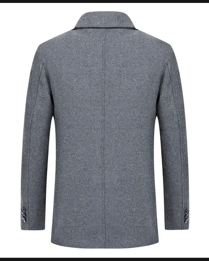 Jackets Business Casual Fleece Liner Woolen Autumn Winter Men Wool Jacket Slim Fit Thick Warm Trench Jackets Mens Brand Outwears