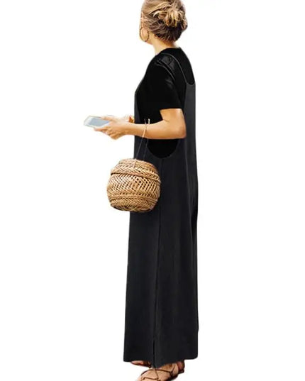 Women Straps Jumpsuit Summer Solid Color Wide Leg Pants Dungaree Bib Overalls Casual Loose Sleeveless Cotton Linen Jumpsuits 5Xl