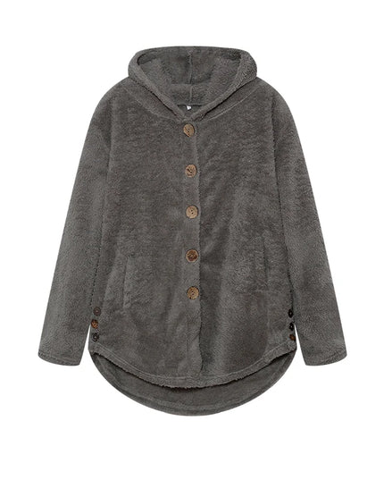 Fashion Trend Autumn and Winter Press-pleated Printed Turn-collar Long-sleeved Shirt Two-piece Furry Coat