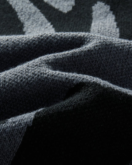 New Popular Autumn Winter Irregular Jacquard Pattern Pullover Sweater Casual Round Neck Contrast Color Knitted Men's Pullover