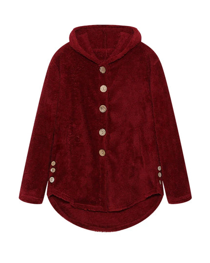 Fashion Trend Autumn and Winter Press-pleated Printed Turn-collar Long-sleeved Shirt Two-piece Furry Coat