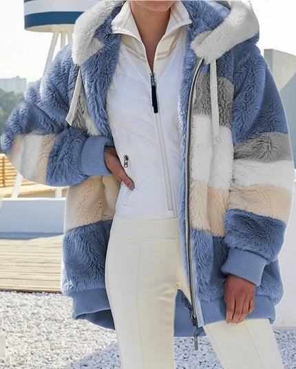 2025 Women's Warm Coats Jackets for Autumn Winter Long Jacket Warm Thick Fleece Faux Fur Coat Plush Teddy Woman Fur Coat Female