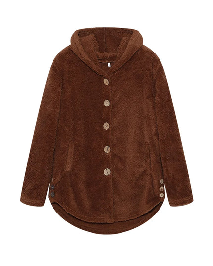 Fashion Trend Autumn and Winter Press-pleated Printed Turn-collar Long-sleeved Shirt Two-piece Furry Coat
