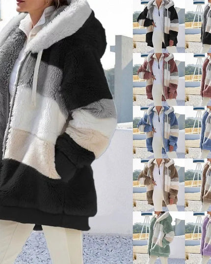 2025 Women's Warm Coats Jackets for Autumn Winter Long Jacket Warm Thick Fleece Faux Fur Coat Plush Teddy Woman Fur Coat Female