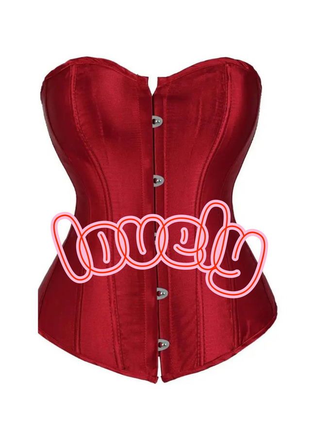 Satin Bustier Corset Top for Women – Vintage Waist Trainer, Strapless Bridal Corset, Plus Size Party Corset, Victorian Style Costume Top in Multiple Colors