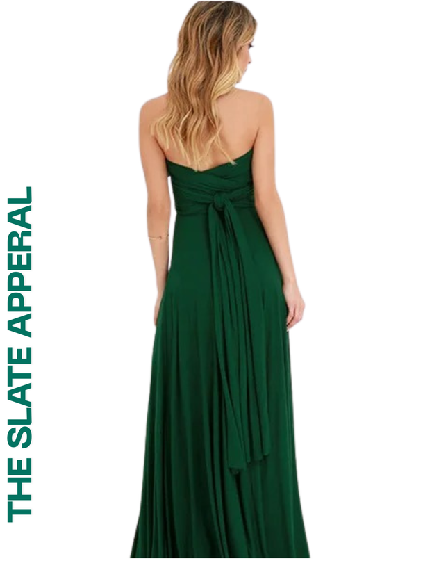 Women’s Elegant Multiway Wrap Maxi Dress – Convertible Boho Bandage Gown for Parties, Bridesmaids & Evenings