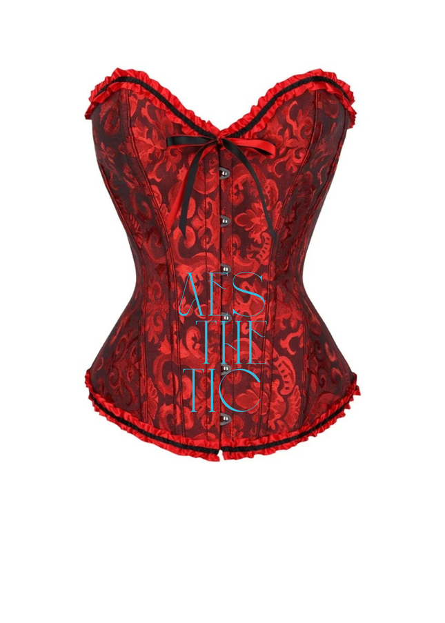 Elegant Lace Overbust Corset Top for Women | Vintage Bustier Shapewear | Waist Cincher Lingerie Costume Top Plus Size