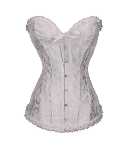 Elegant Lace Overbust Corset Top for Women | Vintage Bustier Shapewear | Waist Cincher Lingerie Costume Top Plus Size