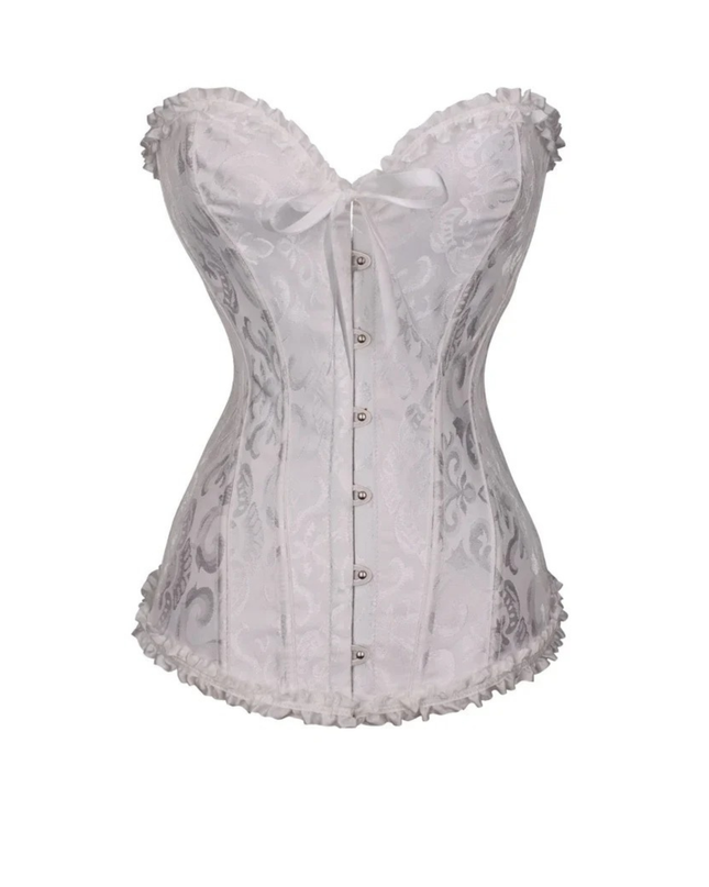 Elegant Lace Overbust Corset Top for Women | Vintage Bustier Shapewear | Waist Cincher Lingerie Costume Top Plus Size