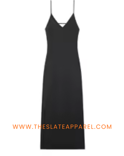 Elegant Yellow Satin V-Neck Maxi Dress for Women – Sleeveless Summer Holiday Party Dress 2025, Loose Fit Sling Robe