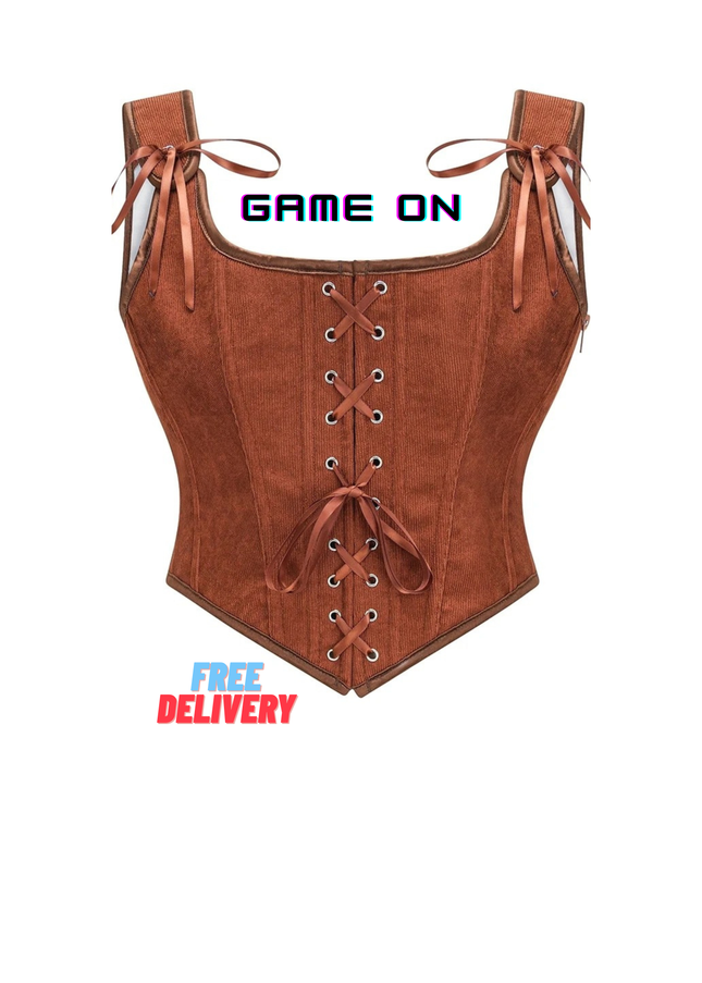 Vintage Lace-Up Corset Tank Top for Women | Gothic Steampunk Waist Cincher | Slimming Body Shaper Vest with Zipper | Sexy Retro Fashion Top