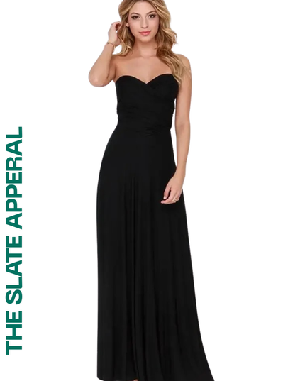 Women’s Elegant Multiway Wrap Maxi Dress – Convertible Boho Bandage Gown for Parties, Bridesmaids & Evenings