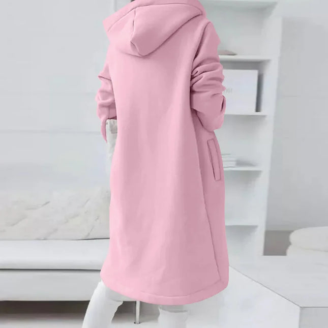 Women Causal Winter Overcoat Female Plus Sizes Hooded Pocket Cap Coat Outerwear Zipper Elegant  Jacket Casco Feminino
