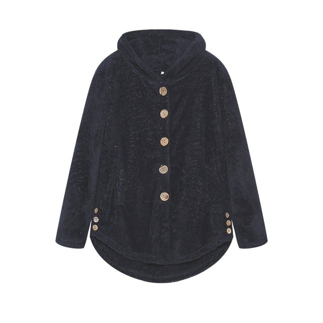 Fashion Trend Autumn and Winter Press-pleated Printed Turn-collar Long-sleeved Shirt Two-piece Furry Coat