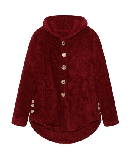 Fashion Trend Autumn and Winter Press-pleated Printed Turn-collar Long-sleeved Shirt Two-piece Furry Coat