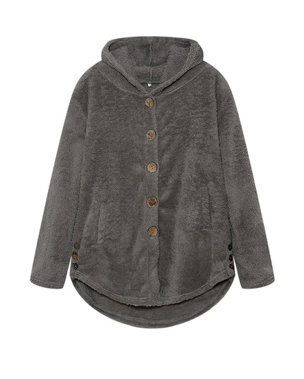 Fashion Trend Autumn and Winter Press-pleated Printed Turn-collar Long-sleeved Shirt Two-piece Furry Coat