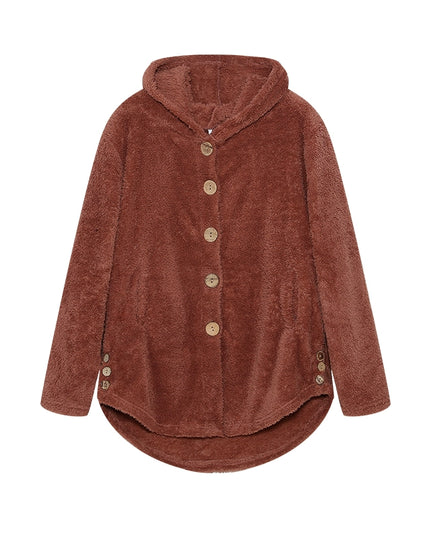 Fashion Trend Autumn and Winter Press-pleated Printed Turn-collar Long-sleeved Shirt Two-piece Furry Coat