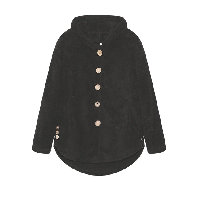 Fashion Trend Autumn and Winter Press-pleated Printed Turn-collar Long-sleeved Shirt Two-piece Furry Coat