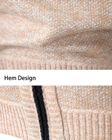 2025 Autumn and Winter New Jersey Men's Casual Sports Coat Solid Color Stand Collar Sweater Grab Fleece Warm Zipper Cardigan