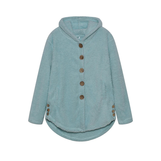 Fashion Trend Autumn and Winter Press-pleated Printed Turn-collar Long-sleeved Shirt Two-piece Furry Coat