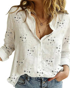 Star Print White / L