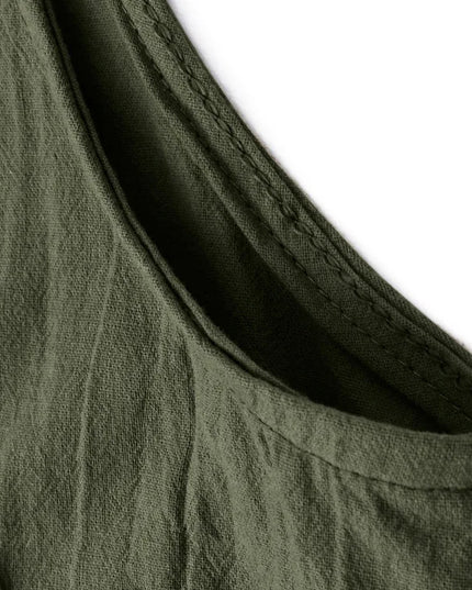 Women Straps Jumpsuit Summer Solid Color Wide Leg Pants Dungaree Bib Overalls Casual Loose Sleeveless Cotton Linen Jumpsuits 5Xl
