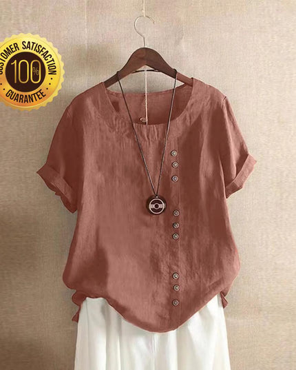 Linen Shirt For Women's  Vintage Shirt Linen Clothing Linen Blouses Long Sleeve Top Plus Size Clothing