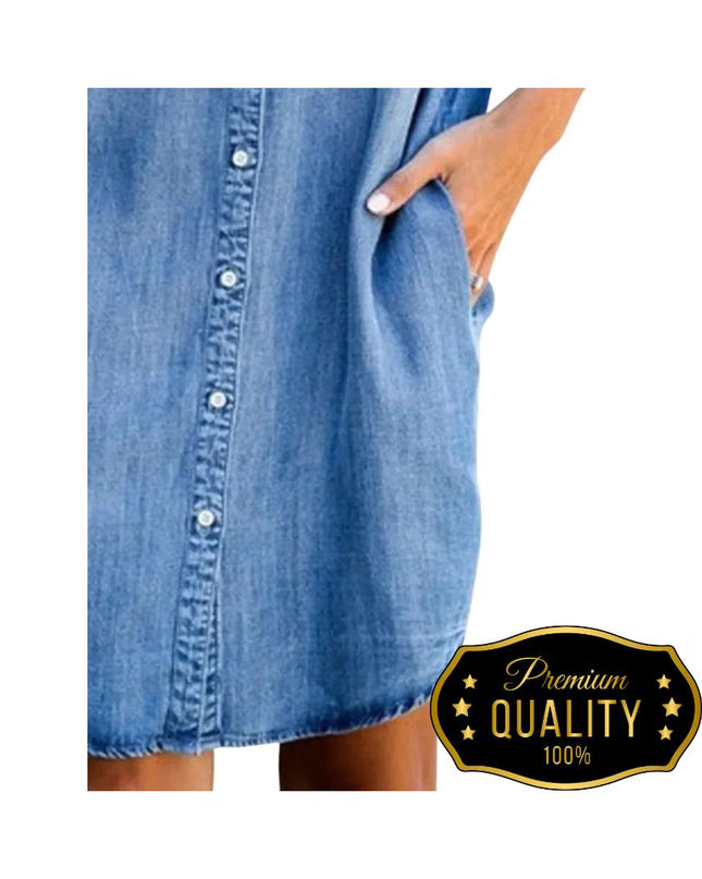 Denim Shirt Dress: Vintage 90s Style, Women’s Casual Summer Dress