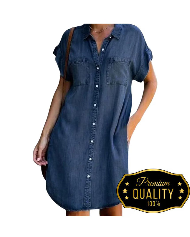 Denim Shirt Dress: Vintage 90s Style, Women’s Casual Summer Dress