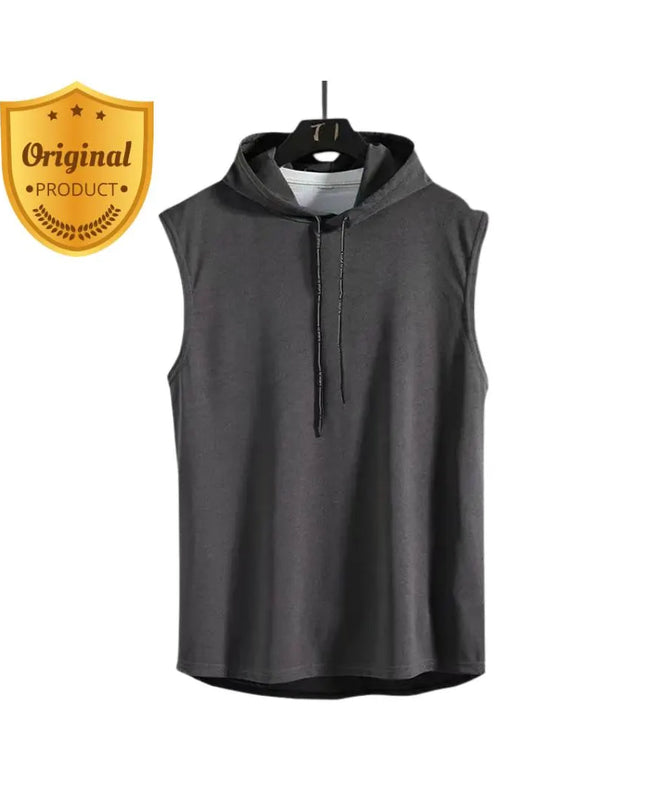 Men's Tank Tops Vest Sleeveless Tees For Male Loose Fit Hooded Tank Top Streetwear Vest for Men