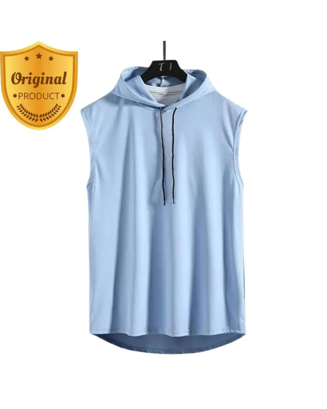 Men's Tank Tops Vest Sleeveless Tees For Male Loose Fit Hooded Tank Top Streetwear Vest for Men