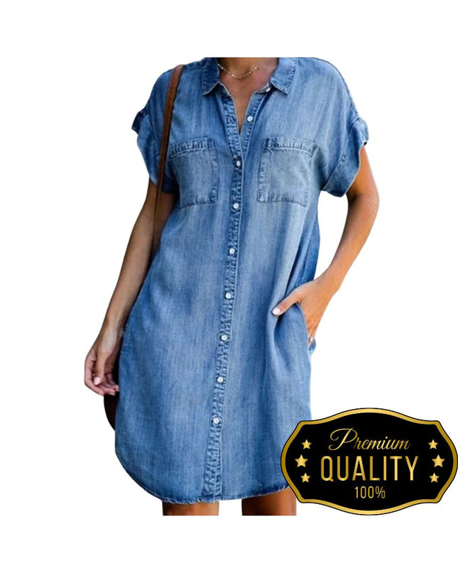 Denim Shirt Dress: Vintage 90s Style, Women’s Casual Summer Dress